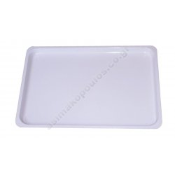 Δίσκος πλαστικός 40x30x2cm χρώματος άσπρο
